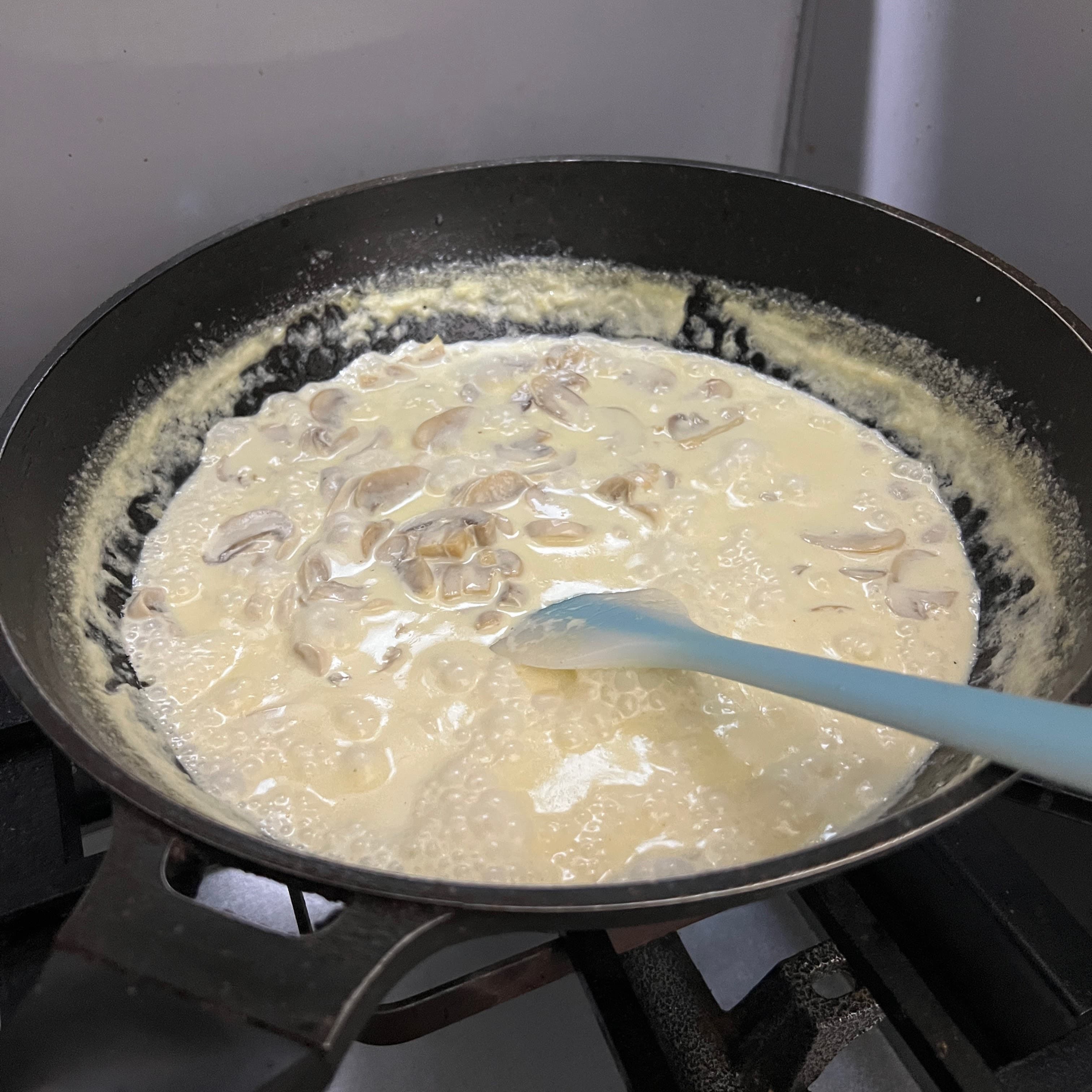Salsa cremosa de champiñones